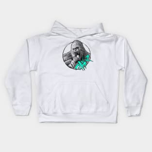 Gorilla: King of Rock Kids Hoodie